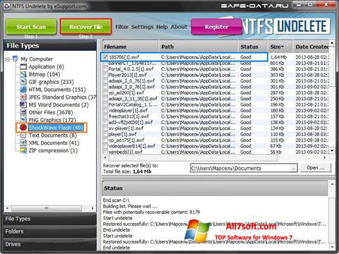 Képernyőkép NTFS Undelete Windows 7