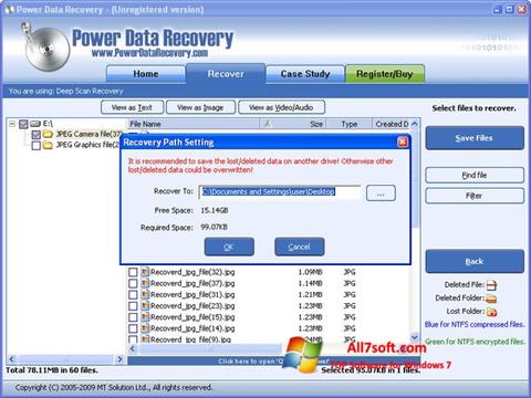 Képernyőkép Power Data Recovery Windows 7