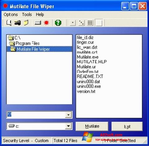 Képernyőkép Free File Wiper Windows 7