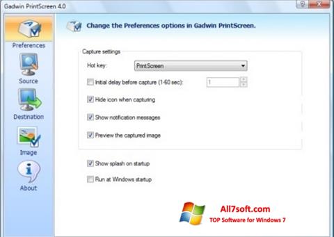 Képernyőkép Gadwin PrintScreen Windows 7