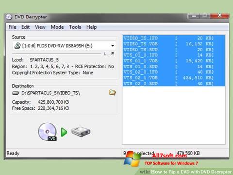 Képernyőkép DVD Decrypter Windows 7