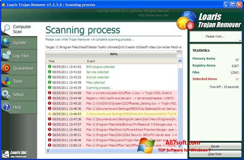 Képernyőkép Trojan Remover Windows 7