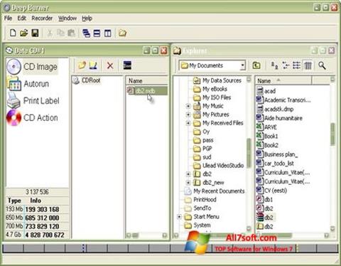 Képernyőkép DeepBurner Windows 7