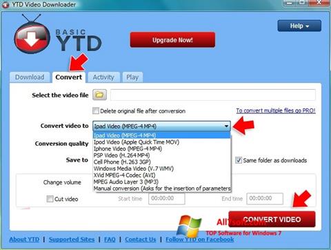 Képernyőkép YTD Video Downloader Windows 7