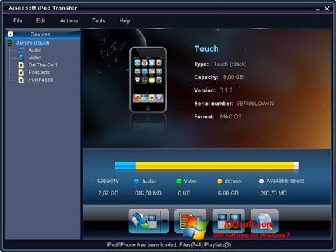 Képernyőkép iPhone PC Suite Windows 7