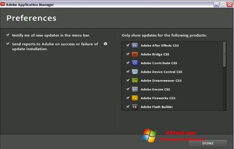 Képernyőkép Adobe Application Manager Windows 7