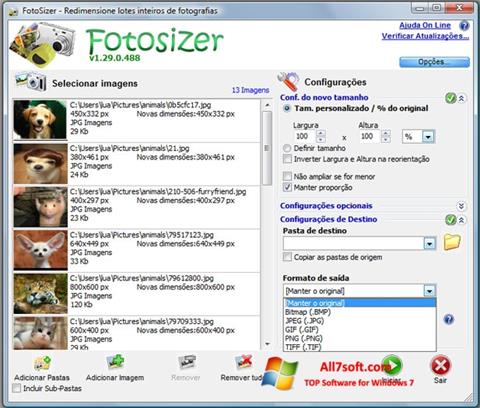 Képernyőkép Fotosizer Windows 7