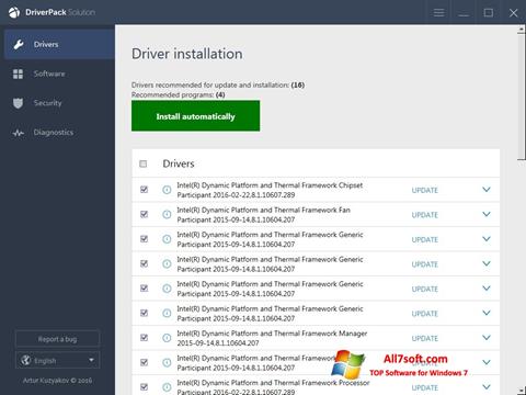 Képernyőkép DriverPack Solution Online Windows 7