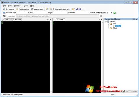 Képernyőkép PuTTY Connection Manager Windows 7