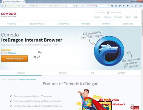 Képernyőkép Comodo IceDragon Windows 7