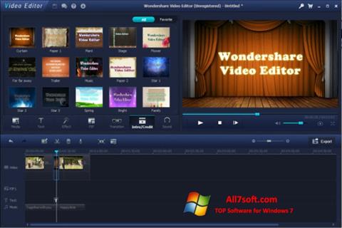Képernyőkép Wondershare Video Editor Windows 7