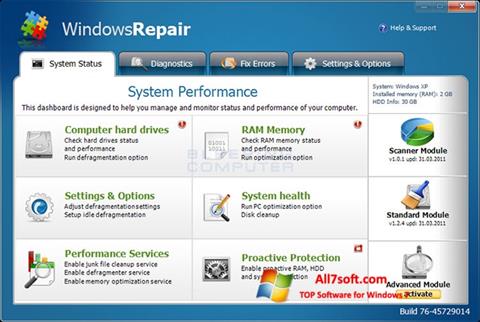 Képernyőkép Windows Repair Windows 7