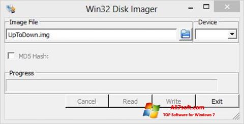 Képernyőkép Win32 Disk Imager Windows 7