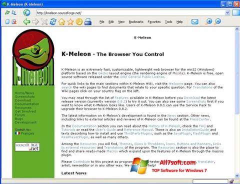 Képernyőkép K-Meleon Windows 7