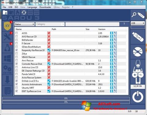 Képernyőkép SARDU Windows 7