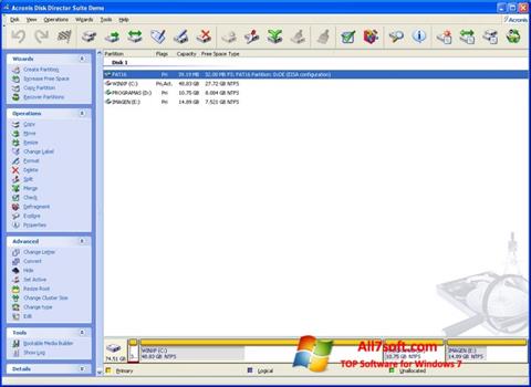 Képernyőkép Acronis Disk Director Suite Windows 7