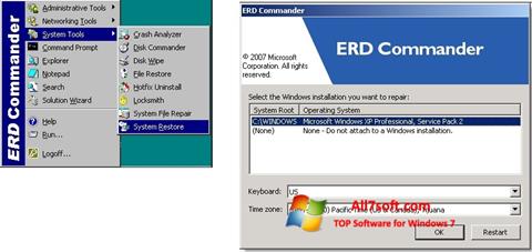 Képernyőkép ERD Commander Windows 7
