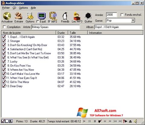 Képernyőkép Audiograbber Windows 7