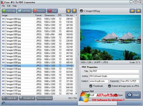 Képernyőkép Image To PDF Converter Windows 7