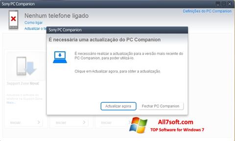 Képernyőkép Sony PC Companion Windows 7