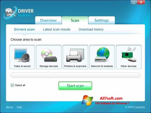 Képernyőkép Carambis Driver Updater Windows 7