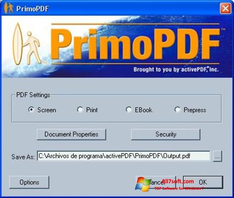 Képernyőkép PrimoPDF Windows 7
