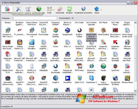 Képernyőkép Revo Uninstaller Windows 7