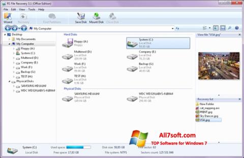 Képernyőkép RS File Recovery Windows 7