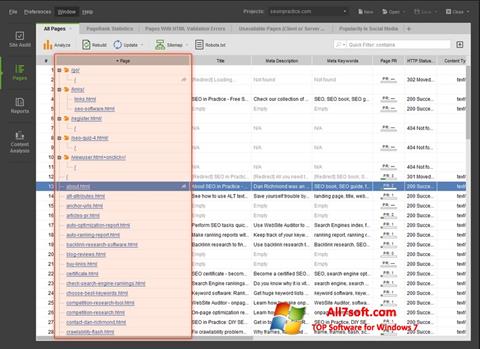 Képernyőkép Site-Auditor Windows 7