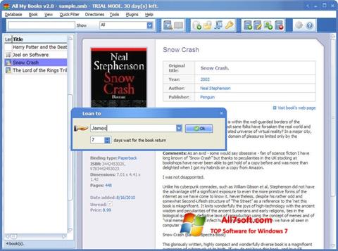 Képernyőkép All My Books Windows 7
