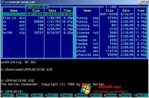 Képernyőkép Norton Commander Windows 7