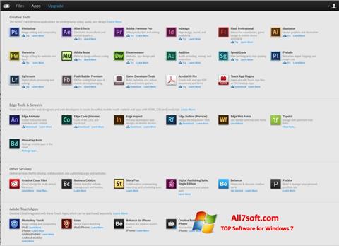 Képernyőkép Adobe Creative Cloud Windows 7