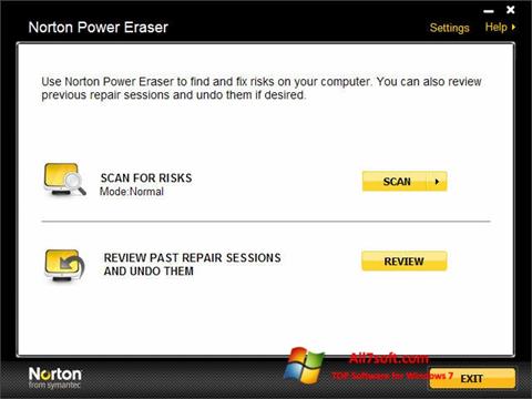 Képernyőkép Norton Power Eraser Windows 7