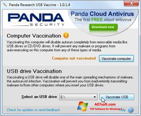 Képernyőkép Panda USB Vaccine Windows 7