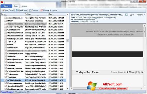 Képernyőkép Gmail Notifier Windows 7