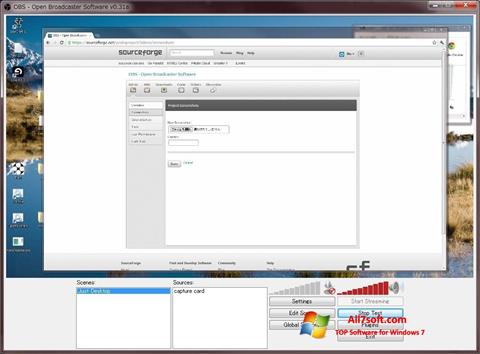 Képernyőkép Open Broadcaster Software Windows 7