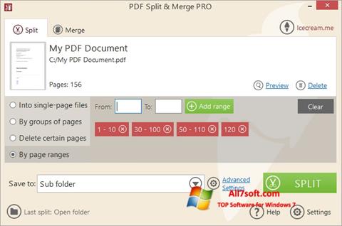 Képernyőkép PDF Split and Merge Windows 7