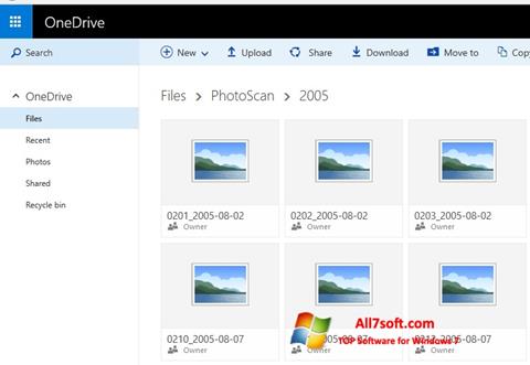 Képernyőkép OneDrive Windows 7