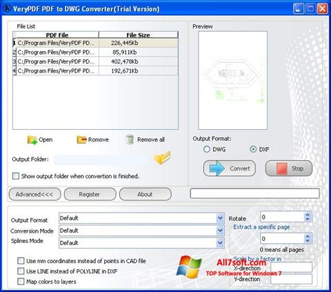 Képernyőkép PDF to DWG Converter Windows 7