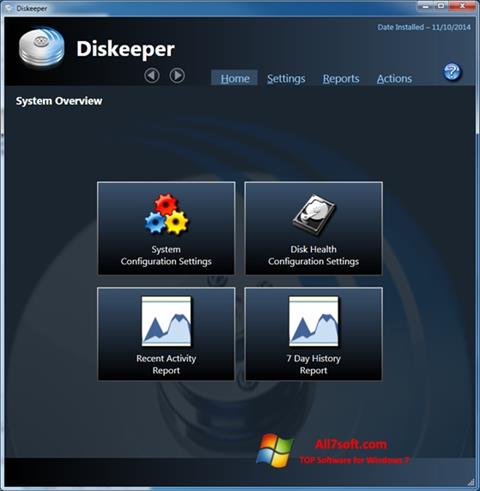 Képernyőkép Diskeeper Windows 7
