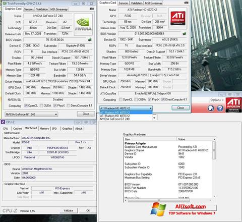 Képernyőkép GPU-Z Windows 7