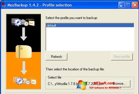 Képernyőkép MozBackup Windows 7