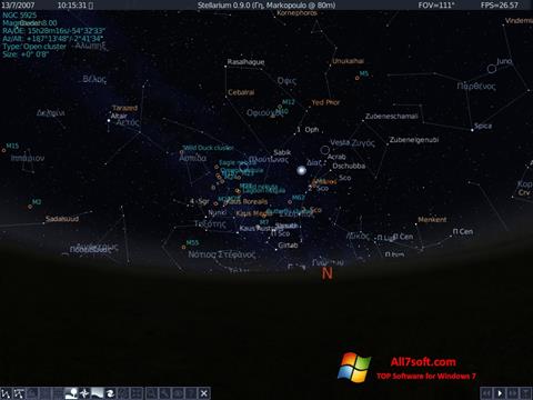 Képernyőkép Stellarium Windows 7