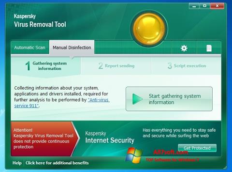 Képernyőkép Kaspersky Virus Removal Tool Windows 7
