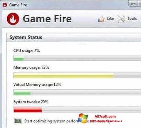 Képernyőkép Game Fire Windows 7