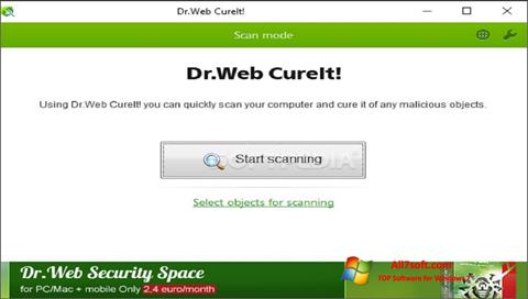 Képernyőkép Dr.Web CureIt Windows 7