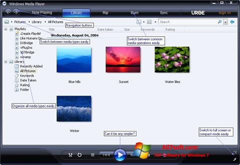 Képernyőkép Media Player Windows 7