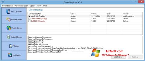 Képernyőkép Driver Magician Windows 7