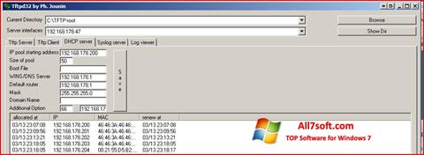 Képernyőkép Tftpd32 Windows 7