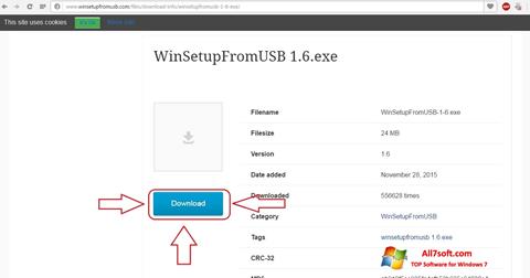 Képernyőkép WinSetupFromUSB Windows 7